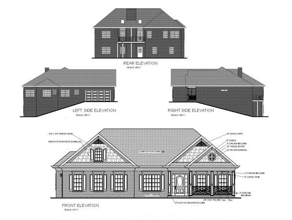 Rear Elevation image of The Hollonville House Plan
